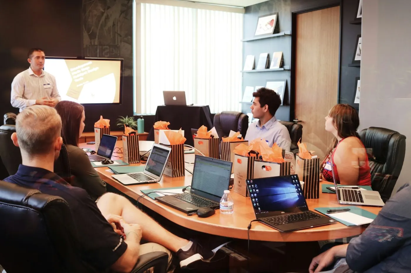 Team presenting a strategy