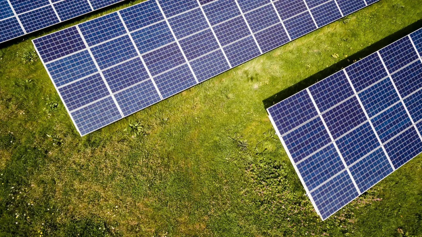 Solar panels from above
